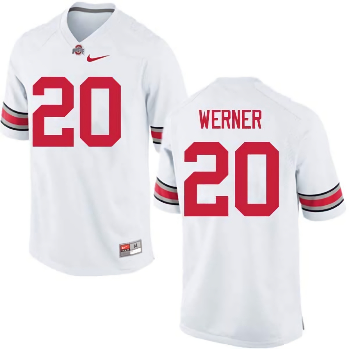 Pete Werner Ohio State Buckeyes Men's NCAA #20 Nike White College Stitched Football Jersey RGQ3856TO